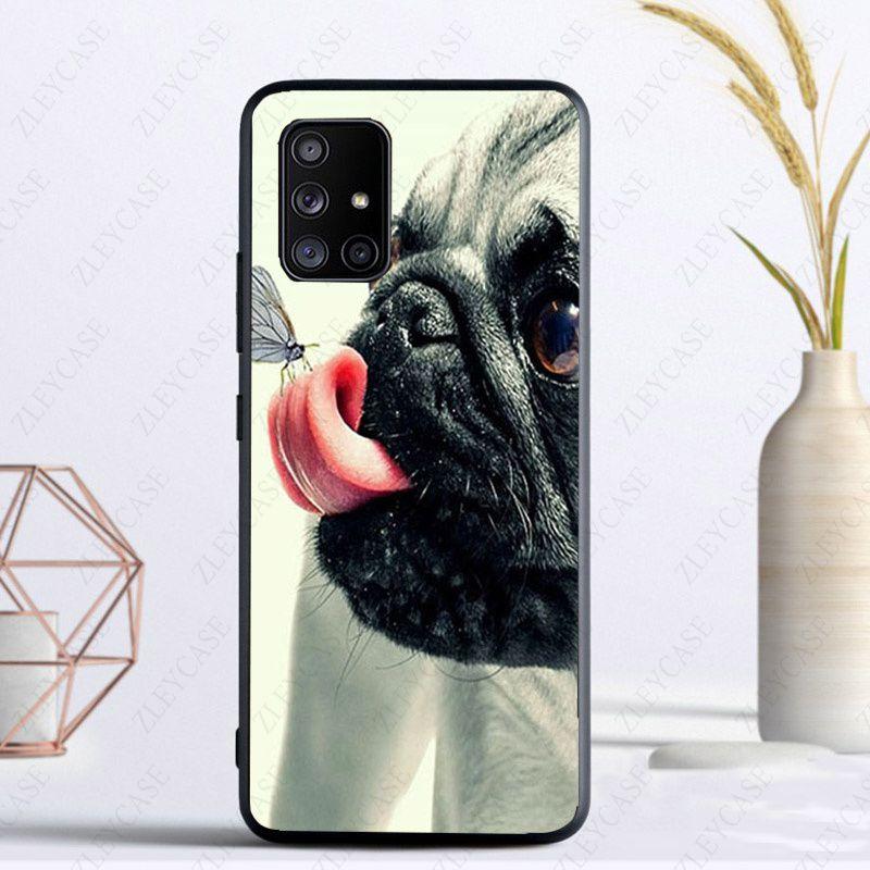 Soft Phone Cover For Samsung Galaxy A32 A12 A52 A53 A22 5G A11 A21S A50 A10S A20E A30S A40 A51 A70 A71 CASE Lovely Pug Dog