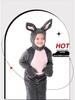 Children's Gray Plush Rabbit Halloween Costume Onesie Pajamas