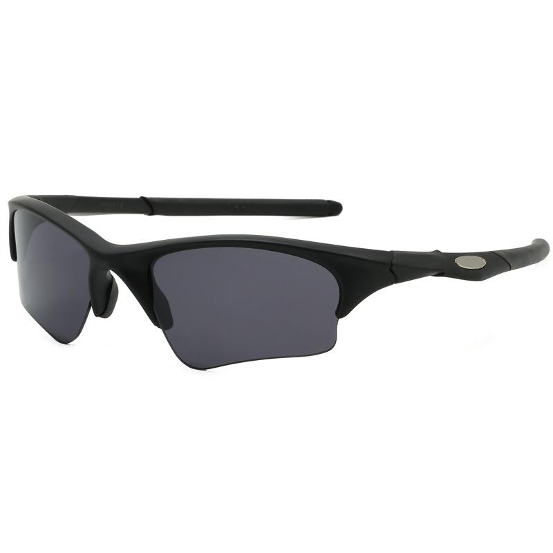 Cycling glasses, outdoor sports colorful sunglasses, UV protection, windproof, sandproof goggles9144 Black Frame Gray Piece