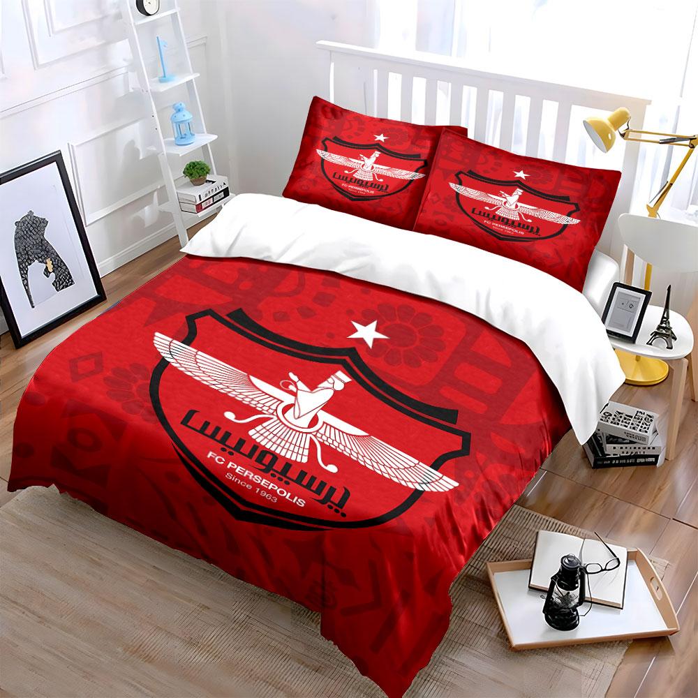 "Red FC Persepolis Bedding Set" Bedding Duvet Cover Set Duvet Cover Pillowcases (1 * Duvet Cover 2 * Pillowcases, without duvet insert)