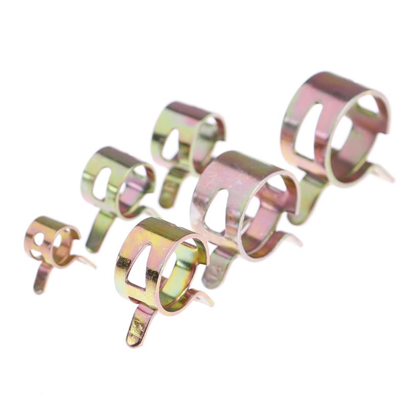 10Pcs 6-15Mm Spring Clip Vacuum Fuel Oil Hose Line Air Tube Band Clamp 6 Sizes