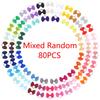 High qualityMorandi 10/20/40/80pcs Hair Bands, Simple Fashion Solid Color Bow Hair Ties for Girls, Polyester Fiber Woven Hair Accessories for Festive