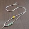 Hand-Woven Adjustable Hetian Jade Pendant Necklace for Women