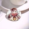 32/44/58mm Klee Pin Round Cartoon Funny Snap-in Brooche for Backpack Cothes Accessorie Anime Genshin Impact Collection Badge Hat Decoration
