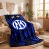 Inter Milan Print Flannel Blanket Soft Warm Sofa Bed Throw Blanket For Home Office Bedroom