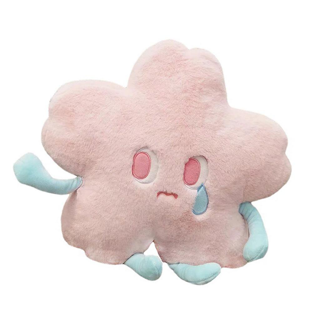 Flower Shape Plush Toy Crying Lively Stylish Stuffed Flower Toy for Living Room Balcony Office Pink