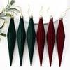 6Pcs Flocked Christmas Flocked Balls Set Plastic Hanging Decorations  Tree Decoration