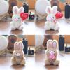 Keychain Rabbit Plush Bunny Pp Cotton Fill Valentines Day Gift Bag Decoration