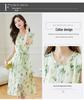 2026 Summer Silk Goddess Style Printed Short-Sleeve Loose Dress for Women
