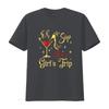 Womens Oh Sip Its A Girls Trip T Shirt Fun Wine Par Women S  for Trendy Look Vintage Washed Graphic Casual