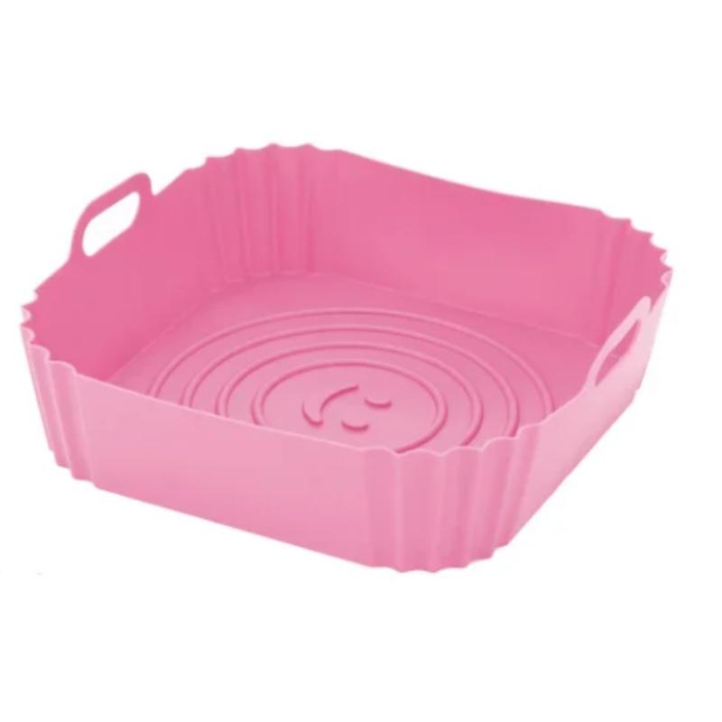 Silicone Air Fryer Oven Baking Pan Non-stick Square Baking Pan Reusable Silicone Mold Food-grade Oven Tray Mat