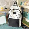Color Block Cartoon Backpack Commuter Large Capacity Schoolbag Women's Lightweight Backpack