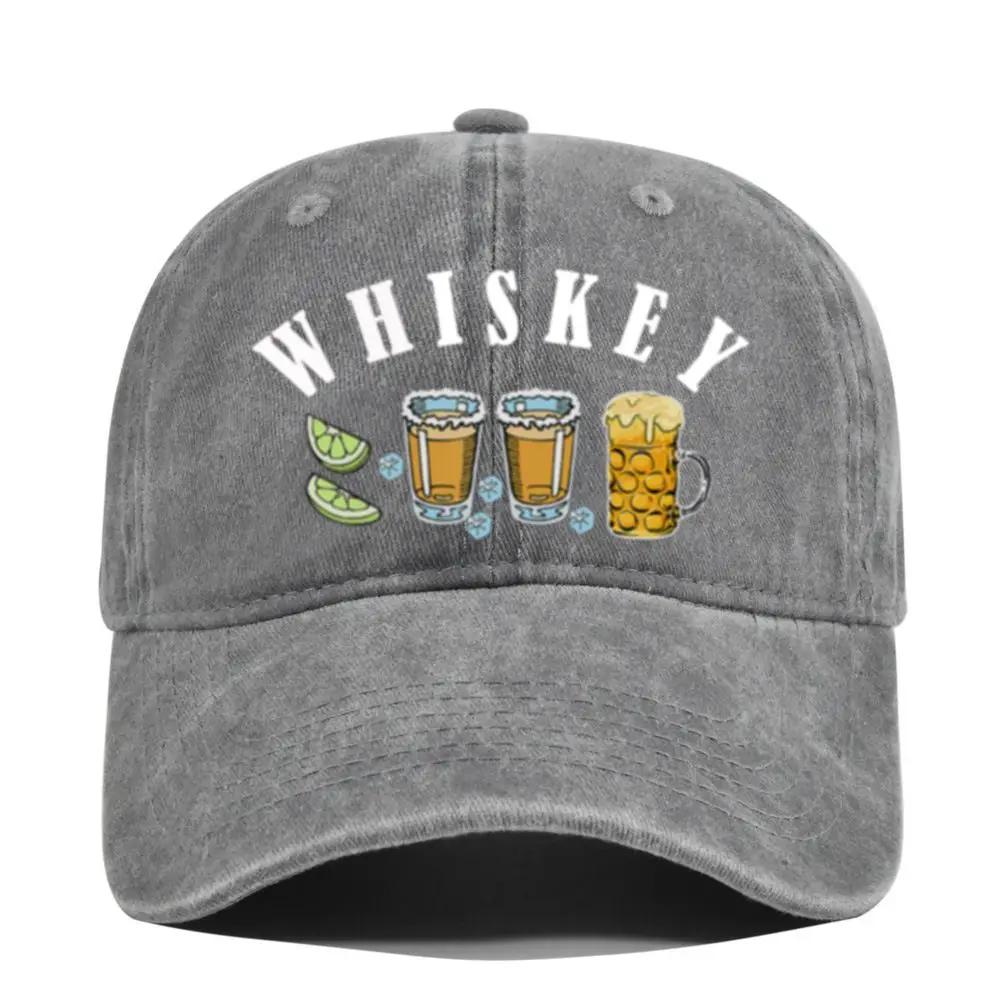 Washed Beer Baseball Cap Cup Retro Printed Baseball Camen's and Women's Washed Aged Sun Hat Casual Fashion