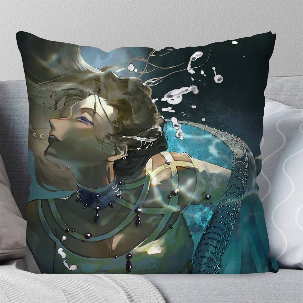 Black Dwarf Anime Reverse Pillow Case Fashion Square Pillowcase Bedroom Sofa Room Ins Decoration Leisure