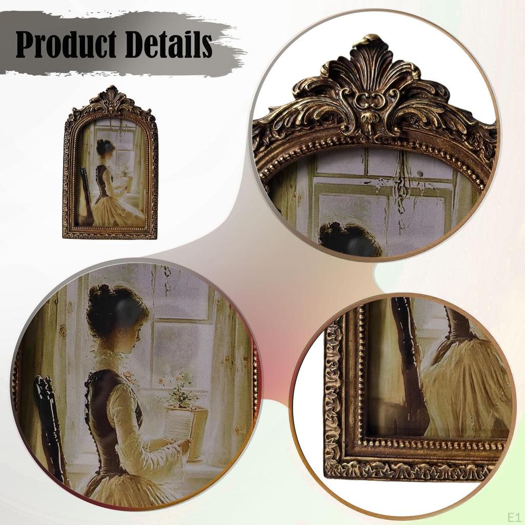 Antique Photo Decor Carved Resin European Tabletop and Wall Hanging Vintage Picture Frame for