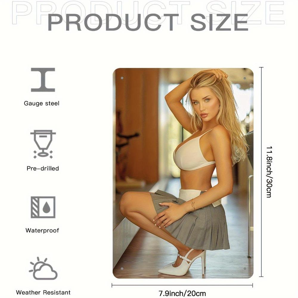 Винтажный металлический жестяной знак с изображением блондинки, Декор для бара, мужской пещеры, гаража, Постер 20x30