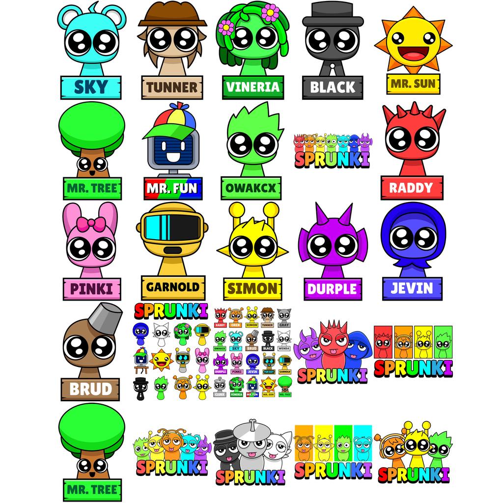 50/100 Unique Incredibox Plush Rhythm Box Graffiti Computer Decoration Music Hip Hop Game Stickers