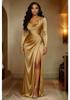 Elegant Sleeveless Slit-Hem Slimming Evening Gown