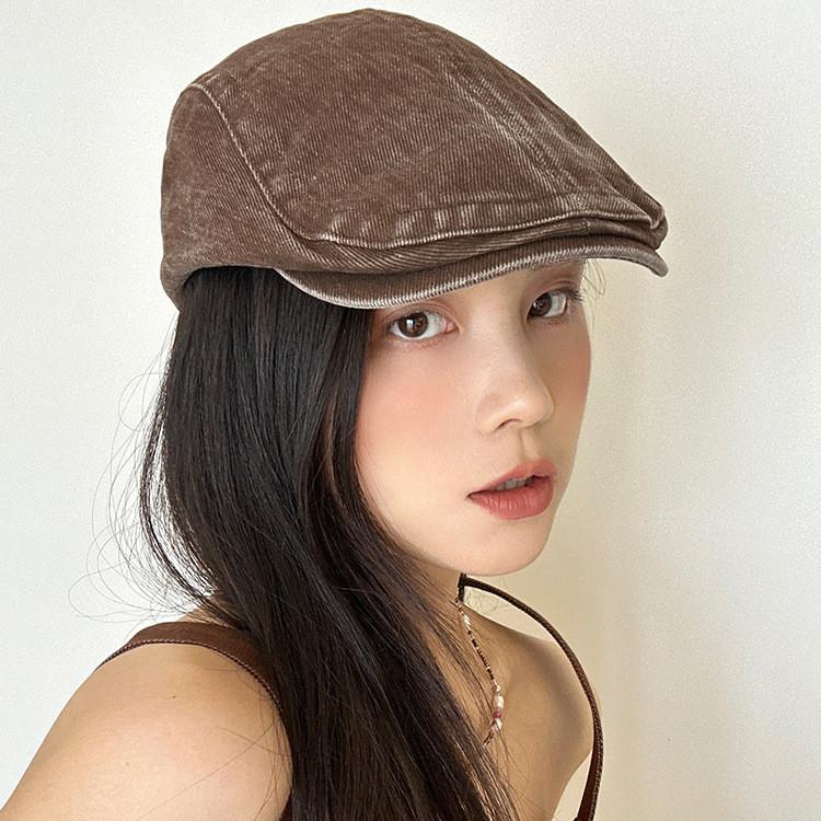 Vintage Denim Flat Cap With Breathable Cotton For Women Summer Casual Fashion