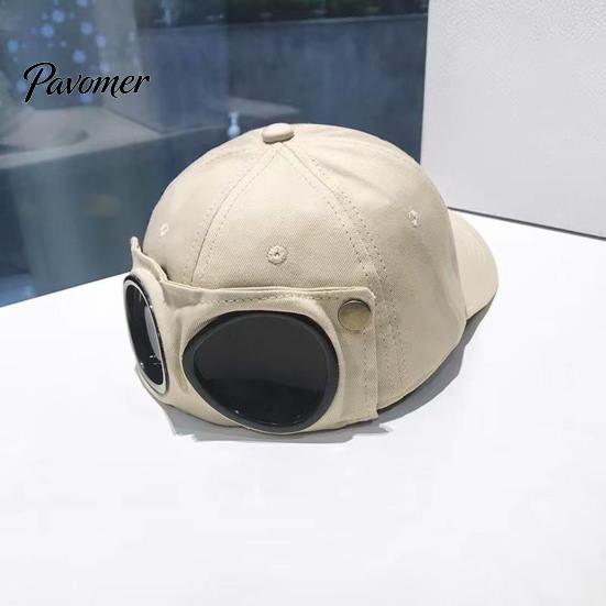 Travel Sunshade Accessories Pilot Goggles Baseball Cap, Integrated Foldable Design, Adjustable UV Casual Hat Resistant Sun for Outdoor Sports