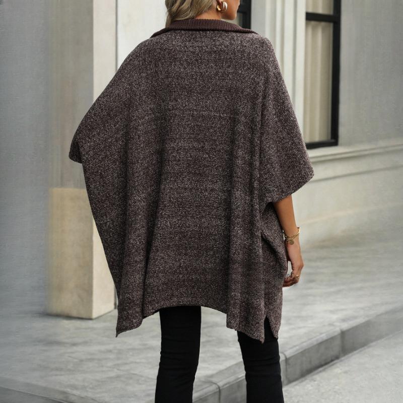 IHUASU Женская осенне-зимняя мода средней длины вязаный свитер с длинным рукавом — фото 3