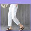 Cotton Linen Loose Fit Harem Pants For Women With High Waist Summer Casual Style