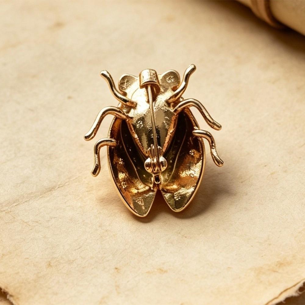 Zinc Zinc Alloy Cicada Brooch Chinese Style Enamel Brooch New Insect Lapel Pin Suit