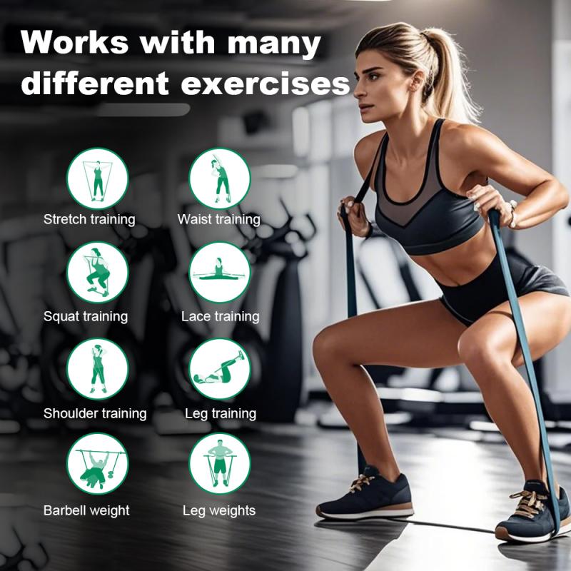 5~120lbs Fitness Resistance Band Boxing Agility Training Workout Gym Equipment Yoga Pilates Accessories Rubber Band Home Gym