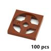 100Pcs MOC 2x2 Turntable Plates Building Block 3680 3679 Base with Top Compatible Assembles Classic Particles Educational Toys