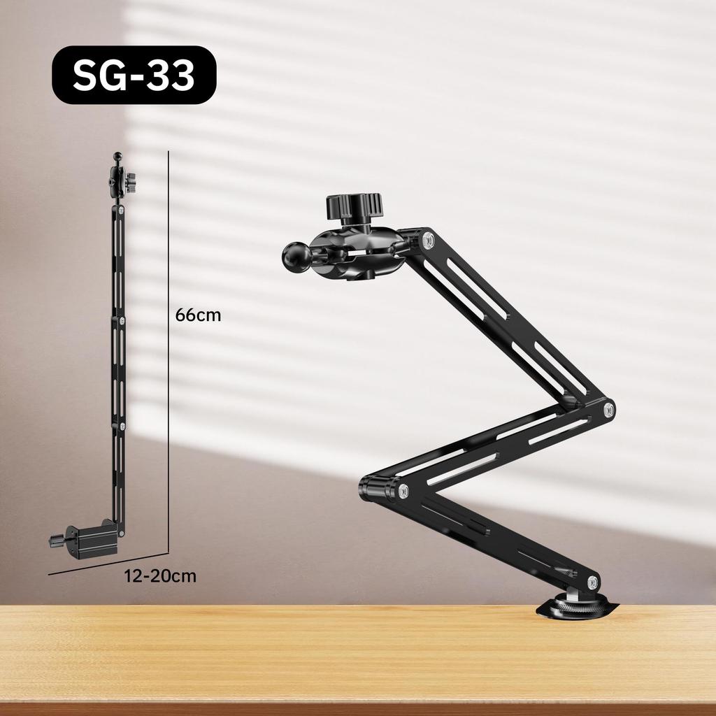 Cantilever Phone & Tablet Holder: Universal Stand for Desk and Bedside Binge-Watching.