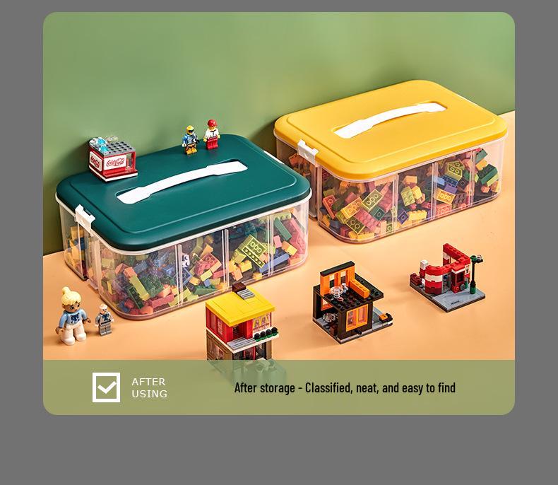 Lego Building Blocks Storage Box – Children's Toy Organizer for Small Parts, Transparent Classification Bin