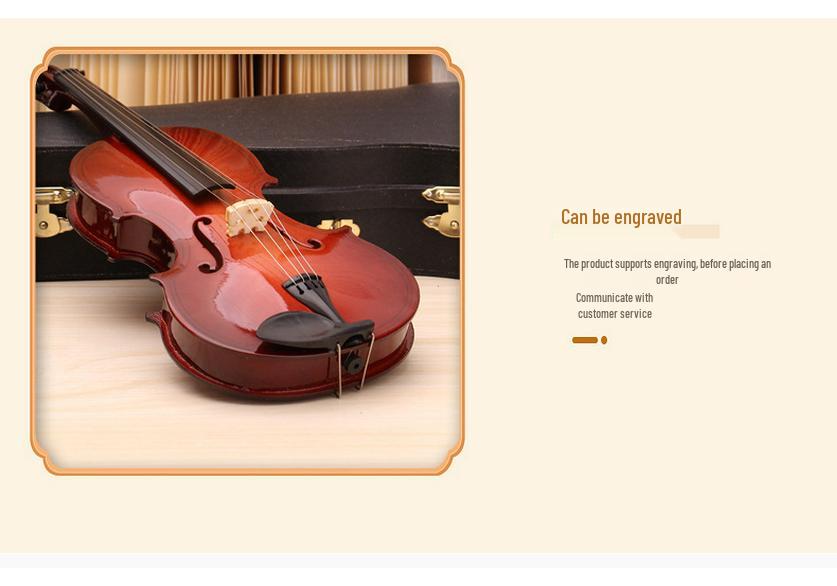 Mini Violin Model - Musical Instrument Decor Gift for Friends, Birthday, or Christmas