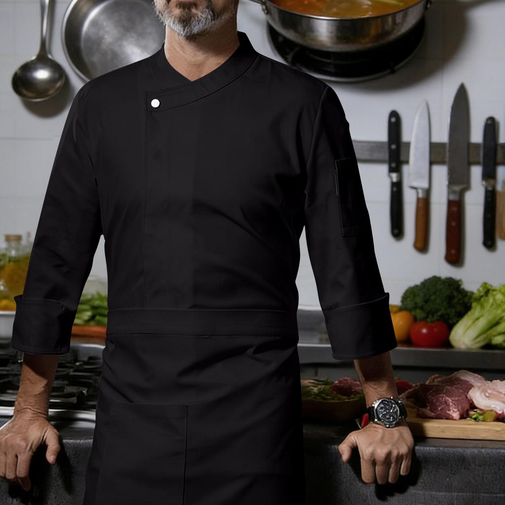 Unisex Cardigan -Button Long-Sleeved Chef Uniform