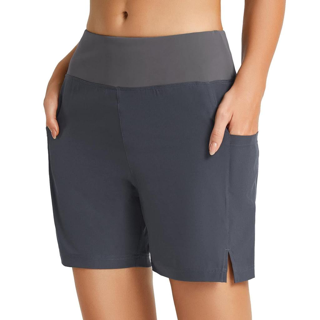 Shorts de Running à Poches pour Femmes à Séchage Rapide - Élégants, Amples, Élastiques, Vêtements de Plage Décontractés.
