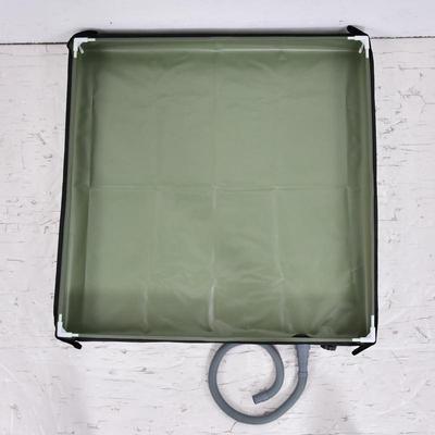 Foldable Shower Base Outdoor Camping Shower Tray Waterproof Drainage Basin Tent Floor and Pet Washing Mat