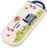 Skater Bento Trio and Made in Thomas the Tank Engine TACC2AG68483 Children's Set, Chopsticks, Spoon, Fork, Kids' Cutlery, Antibacterial, Easy-Open