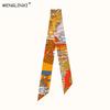 Animal Town New Design Leopard Luxury Skinny Scarf Women Hair Neck Silk Scarf For Ladies Foulard Headband Bag Scarves