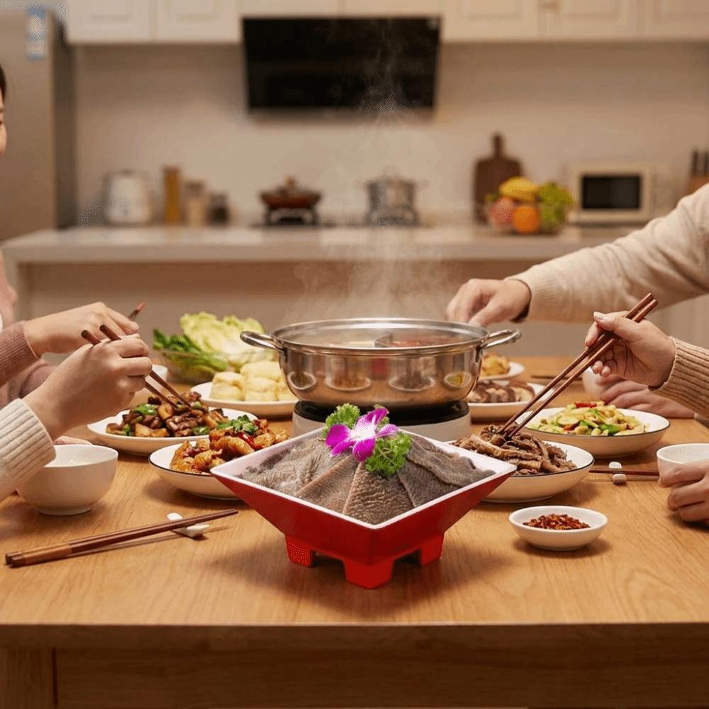 Japanese Style Seafood Platter Melamine Drop-Resistant Salmon Display Plate High Temperature Resistance Fat Cow Plate