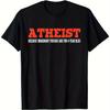 Men's Fun Atheist T-Shirt- Bold Atheist Because Fantasy Friends Are Just Toys for 4-Year-Olds Slogan Heavyweight T-Shirt