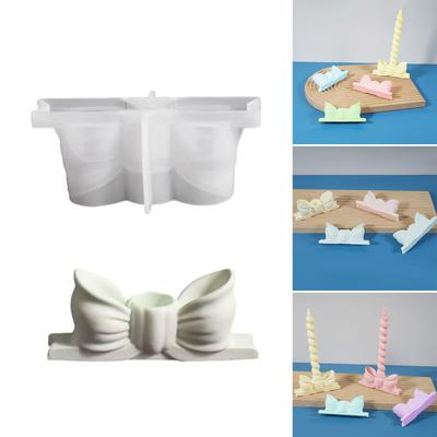 Bowknot Shape Silicone Candle Stand Molds for Candlestick Candle Holder Home Decoration Epoxy Resin Silicone Molds