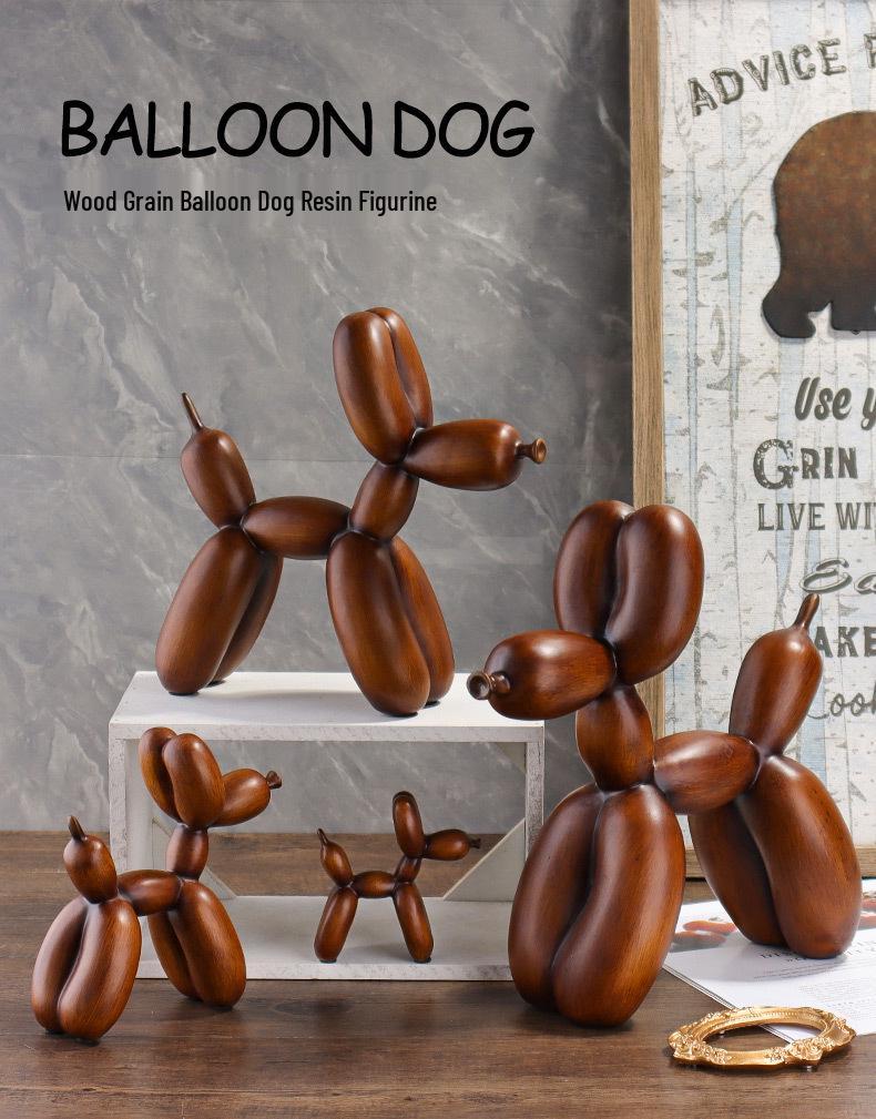 Nordic Creative Resin Balloon Dog Figurines - Home & Wine Cabinet Decor