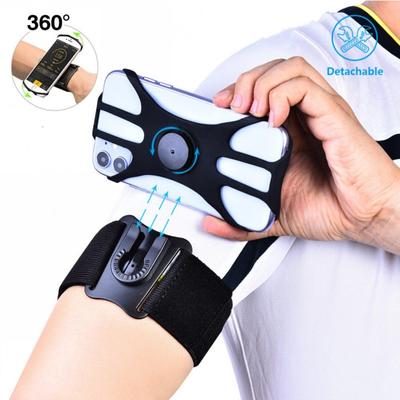 2In1 Breathable Detachable Rotating Arm Wrist Strap Sports Mobile Phone Case Running Wrist Bag Riding Mobile Phone Bag Arm