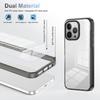 KEYSION Transparent Case for iPhone 12 Pro Max Soft TPU+PC Anti-slip HD Clear Shockproof Phone Cover for iPhone 11 Pro Max