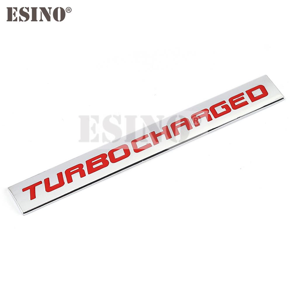 Car Styling Turbo Diesel Twin Turbo Turbocharged Supercharged 3D Metal Alloy Adhesive Emblem Sticker Car Body Badge