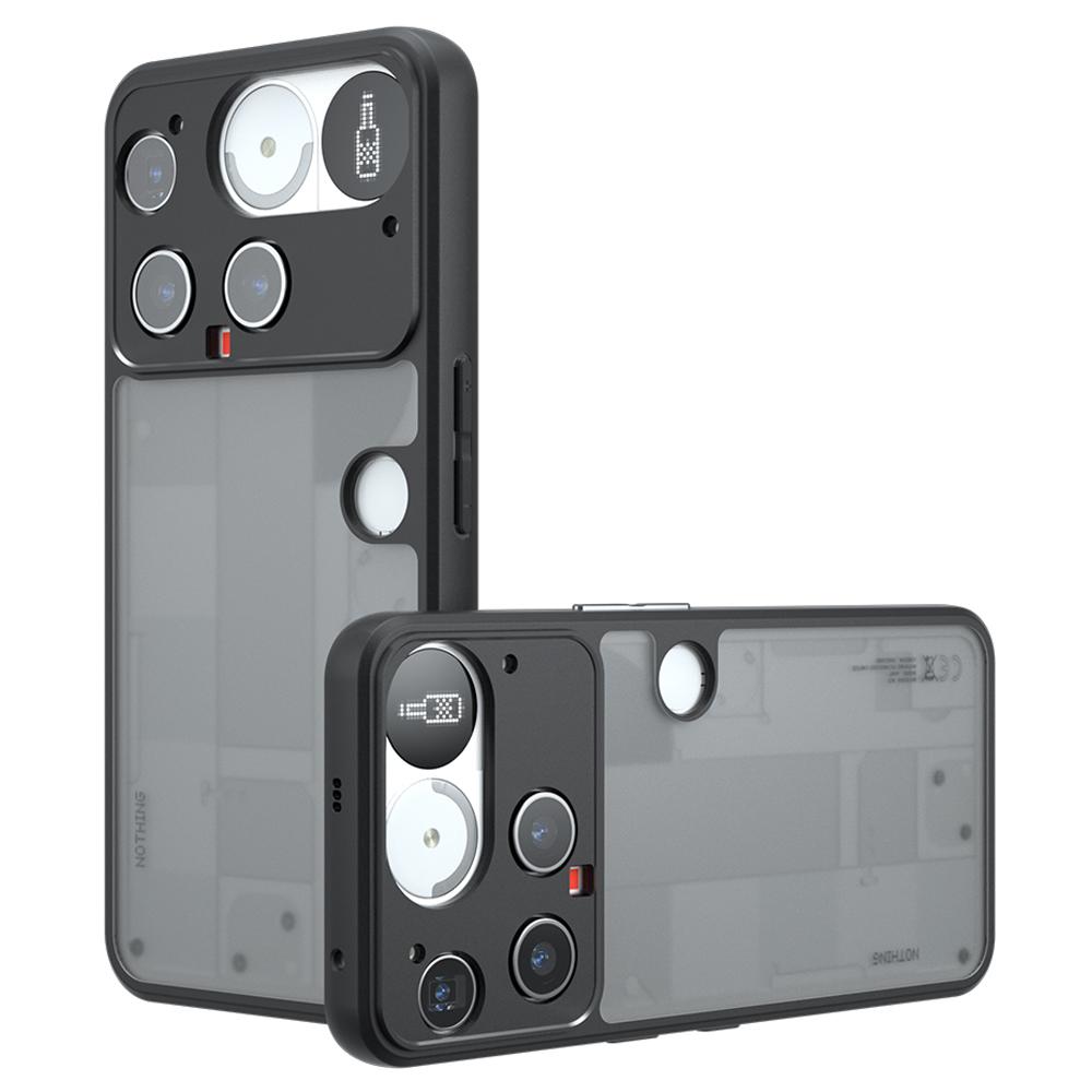 

For Nothing Phone (3) 5G Case Skin-Touch TPU+PC Matte Phone Shell,Transparent Black A
