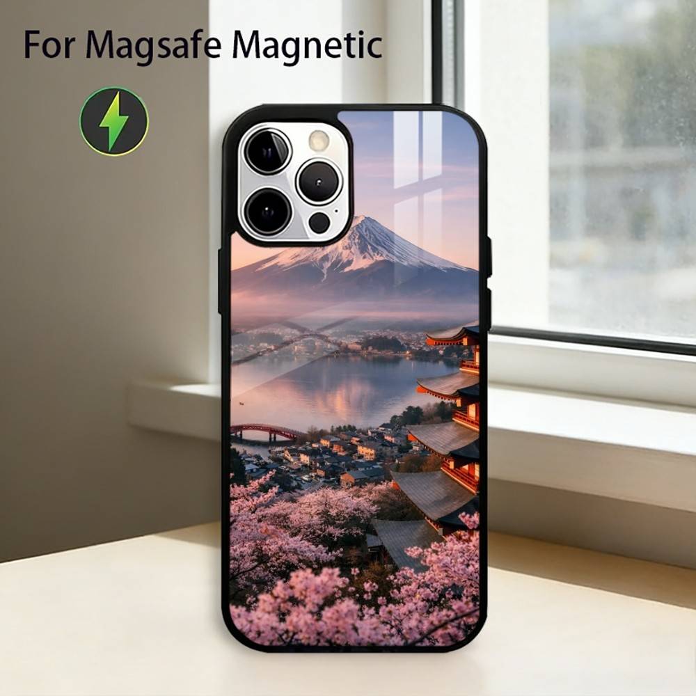 Landscape A-Art Phone Case For iPhone17,16,15,14,13,12,11 Plus,Pro Magnetic For Magsafe Wireless Charging