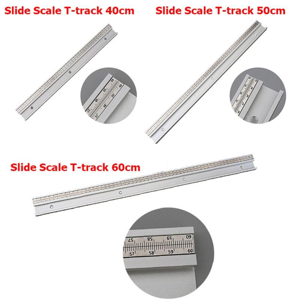 Width 45mm Woodworking Slide Ruler with Scale Woodworking Miter Track  Measurement Tool