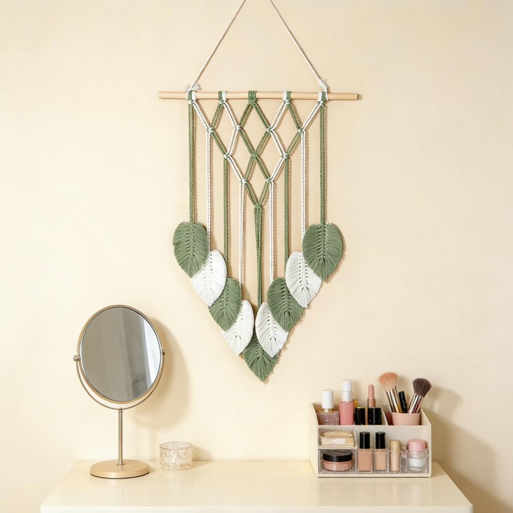 Tassel Leaf Bohemian Woven Tapestry Nordic Style Wall Hanging Ornament Home Decor