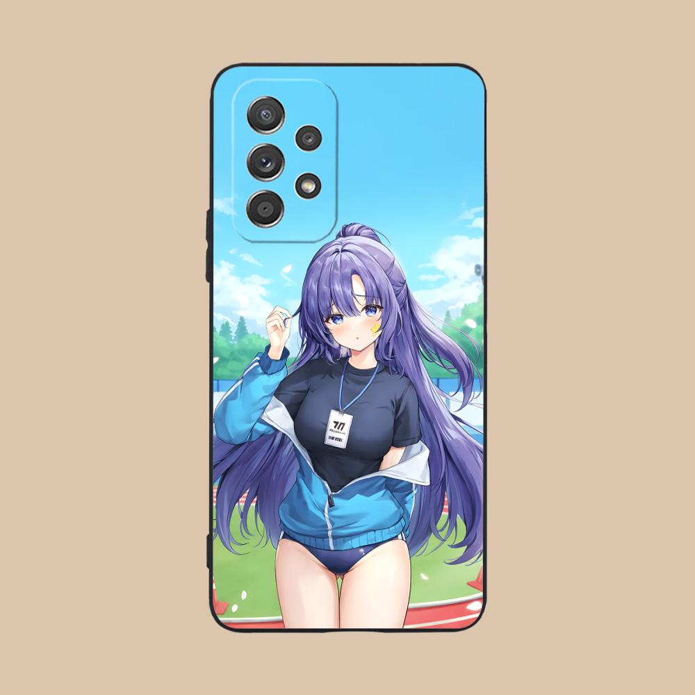 Blue Archive Yuuka Matte TPU Mobile Phone Case for Samsung Galaxy A56 55 54 53 52 51 36 35 34 23 16 15 5G Colorful Cover