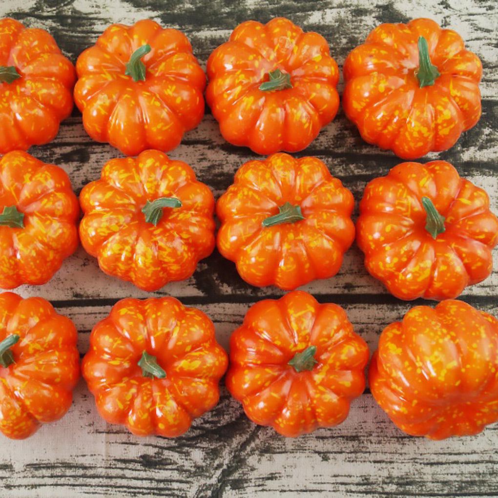 12x Simulation Small Pumpkin Foam Mini DIY Artificial Handwork Halloween Decor
